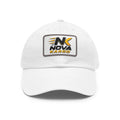 Nova Kargo Leather Patch Dad Hat — Embroidered Rectangle Logo Cap